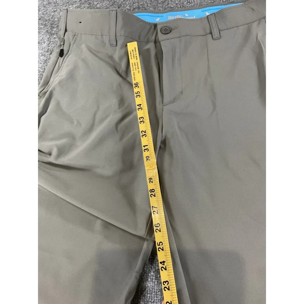 Birdie Bound Golf Pants Mens 36x32 Gray Performance Stretch Flat Front Athletic